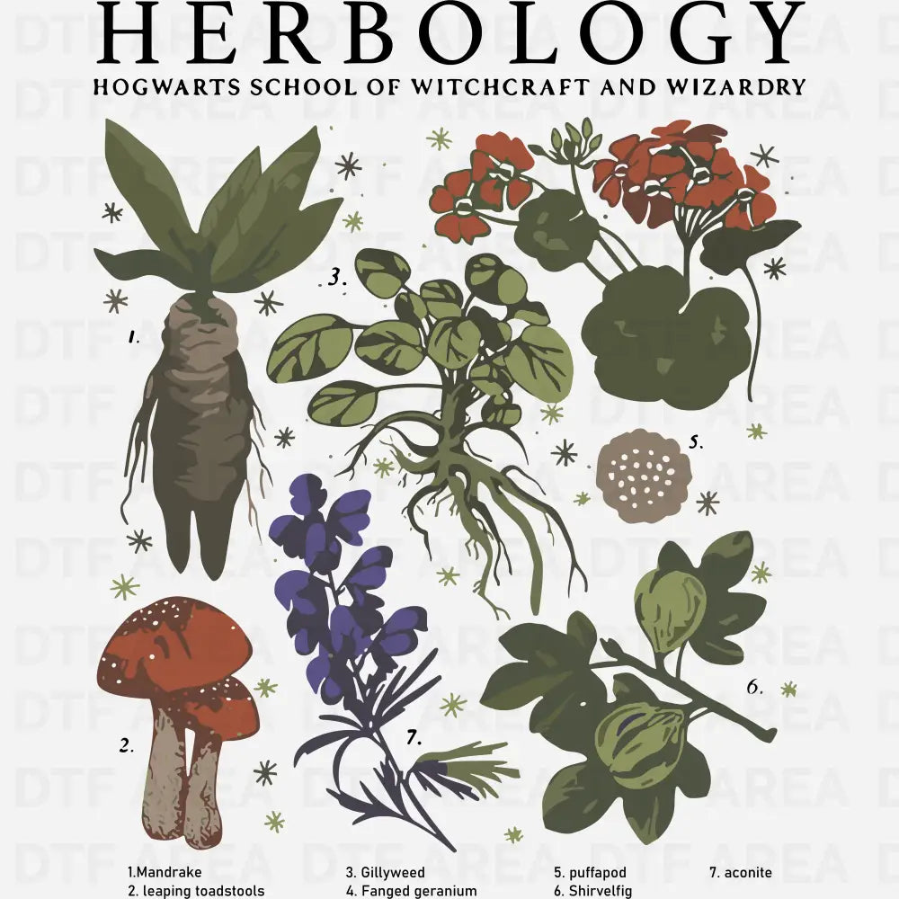 Herbology DTF Transfer Ready To Press