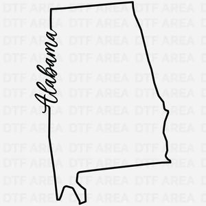 Alabama Pride State T-shirt DTF Transfer Ready To Press