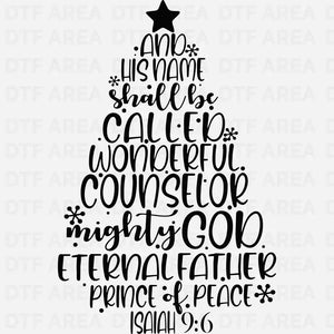 Christmas Bible Shirt With Bible Quote DTF Transfer Ready To Press