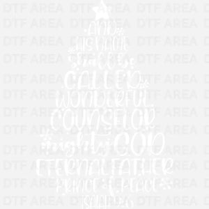 Christmas Bible Shirt With Bible Quote DTF Transfer Ready To Press