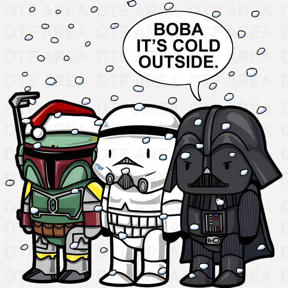 Christmas Boba It's Cold Outside Sweatshirt DTF Transfer Ready To Press