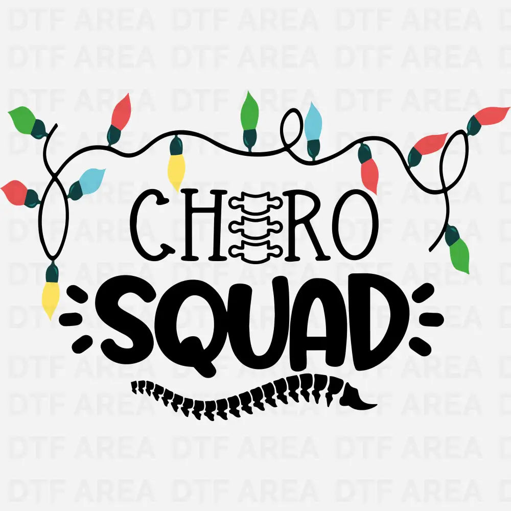 Christmas Chiro Squad Shirt DTF Transfer Ready To Press