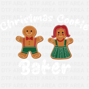 Christmas Cookie Baker Shirt, Gingerbread Cookies DTF Transfer Ready To Press