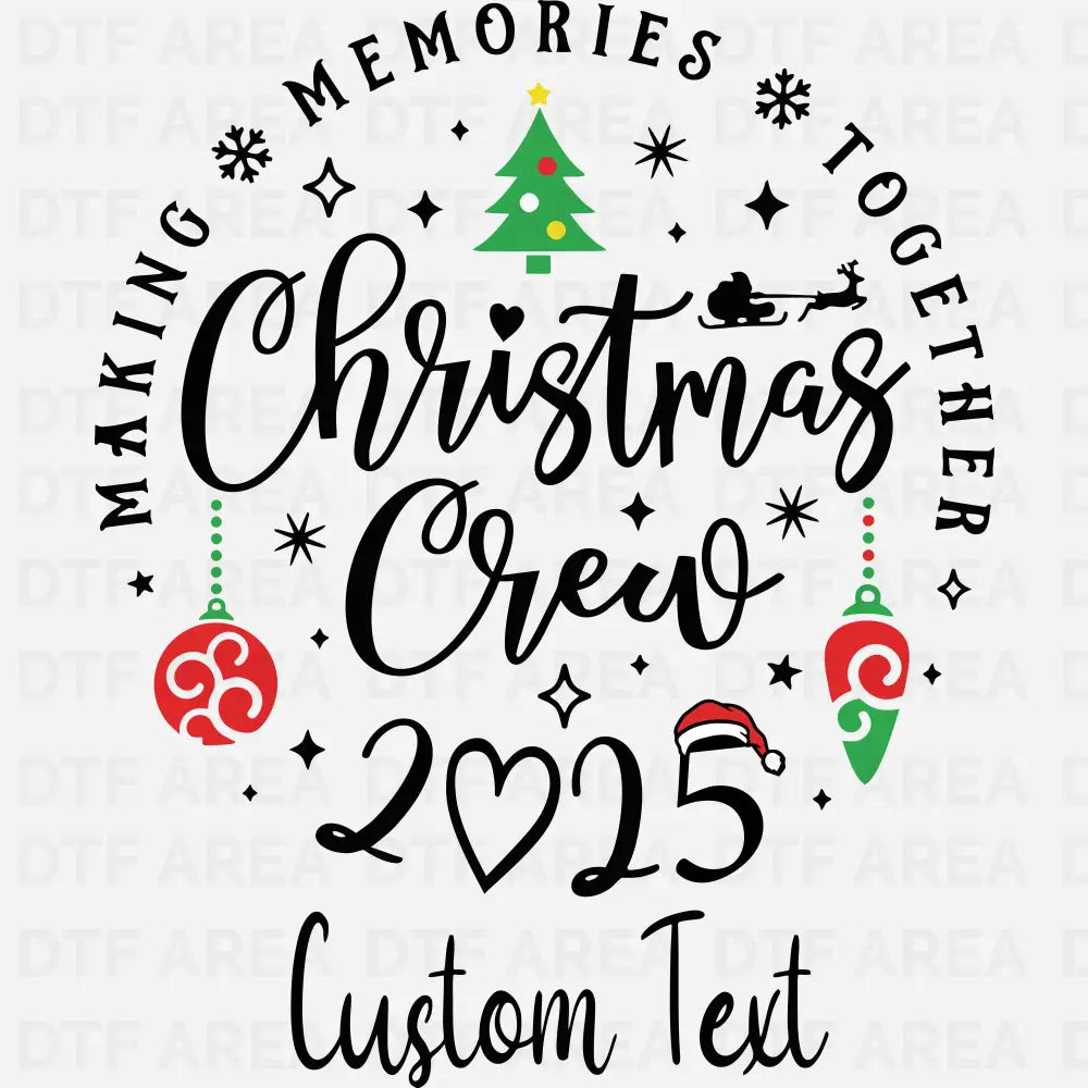 Christmas Custom Family Name Christmas 2025 Shirt DTF Transfer Ready To Press