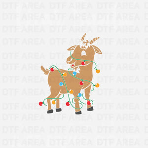 Christmas Dear Santa Just Bring Goats T-Shirt DTF Transfer Ready To Press