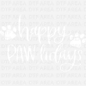 Christmas Happy Pawlidays Shirt DTF Transfer Ready To Press