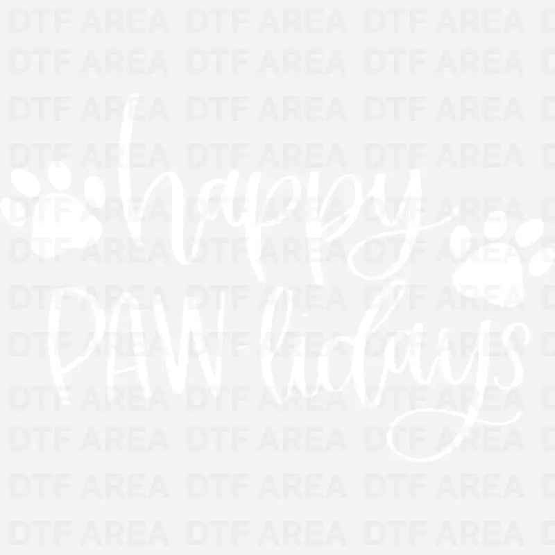 Christmas Happy Pawlidays Shirt DTF Transfer Ready To Press