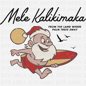 Christmas Mele Kalikimaka Shirt DTF Transfer Ready To Press