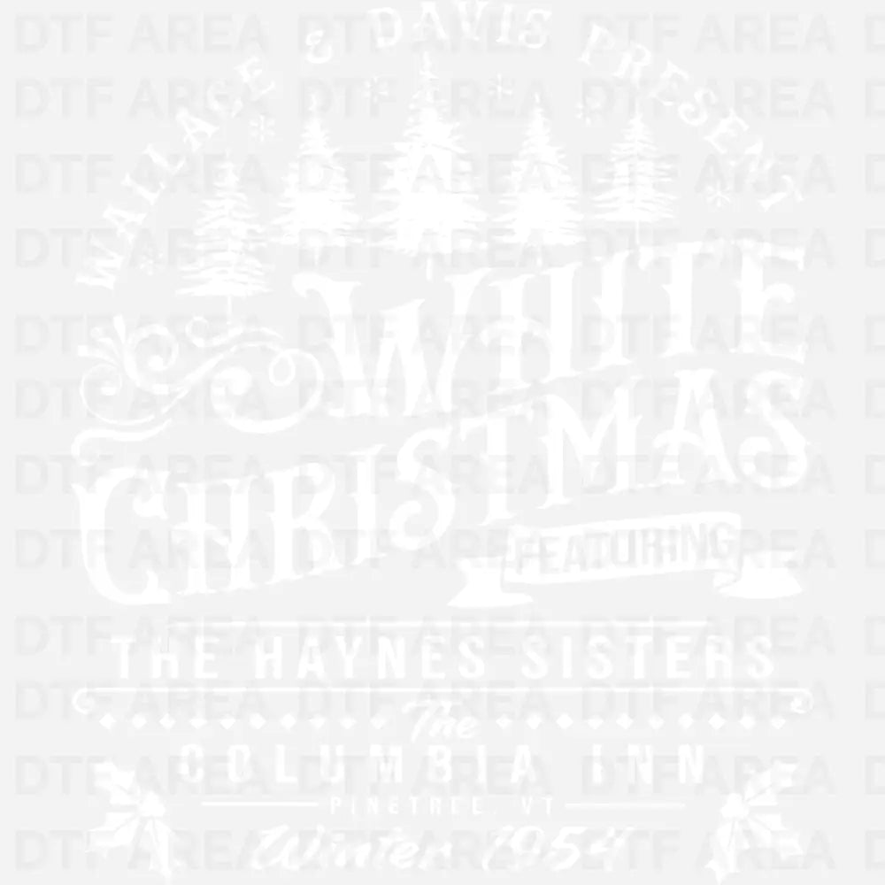 Christmas White Christmas Sweatshirt DTF Transfer Ready To Press