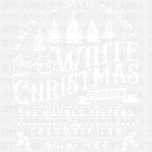 Christmas White Christmas Sweatshirt DTF Transfer Ready To Press