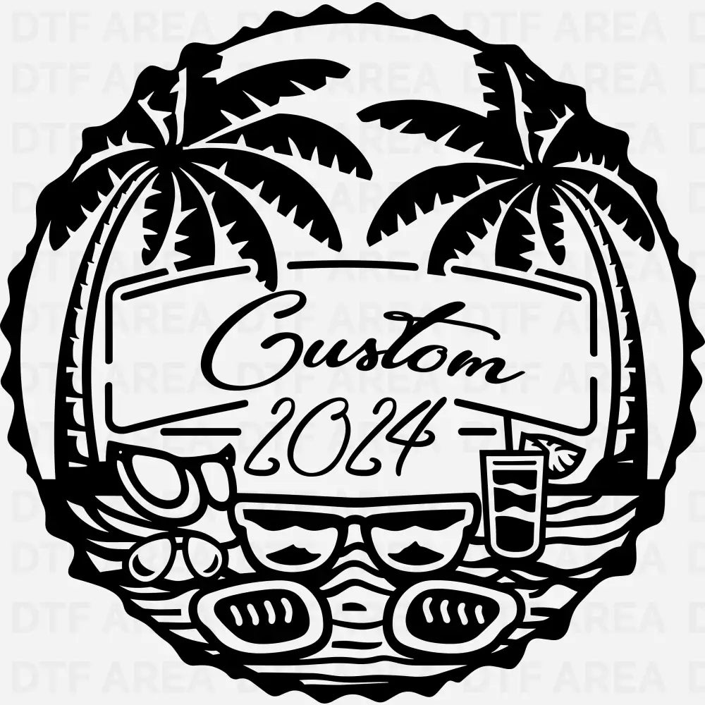 Custom Beach Trip Design, Personalized Vacation Design DTF Transfer Ready To Press