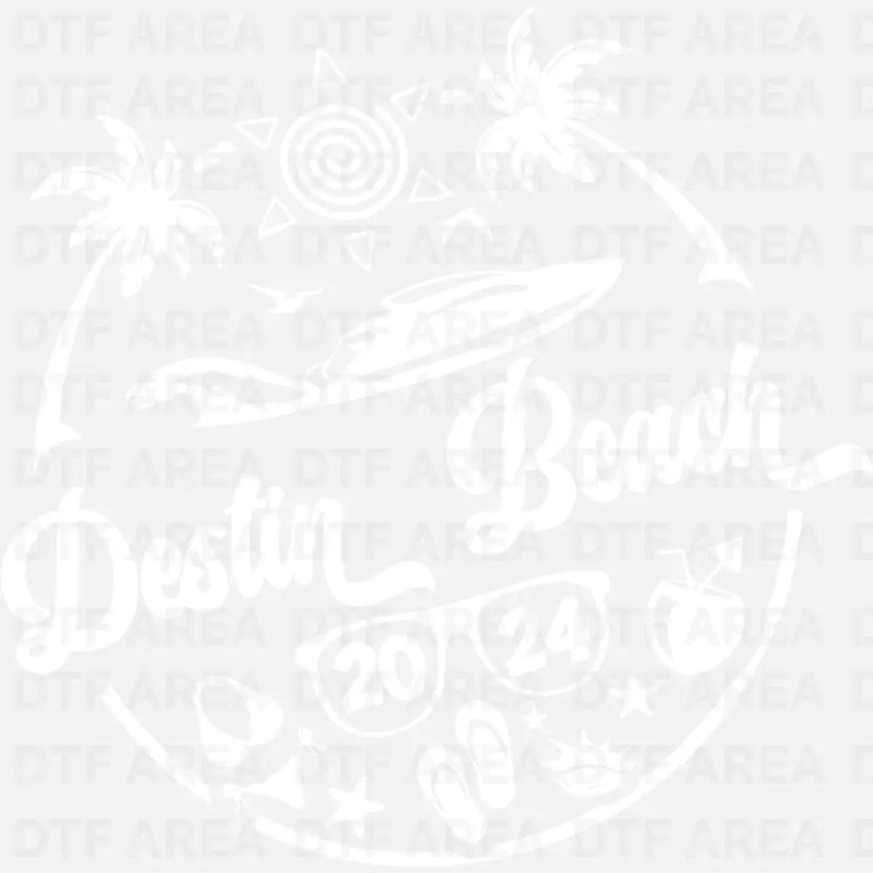 Destin Beach, Coastal Vibes Design DTF Transfer Ready To Press