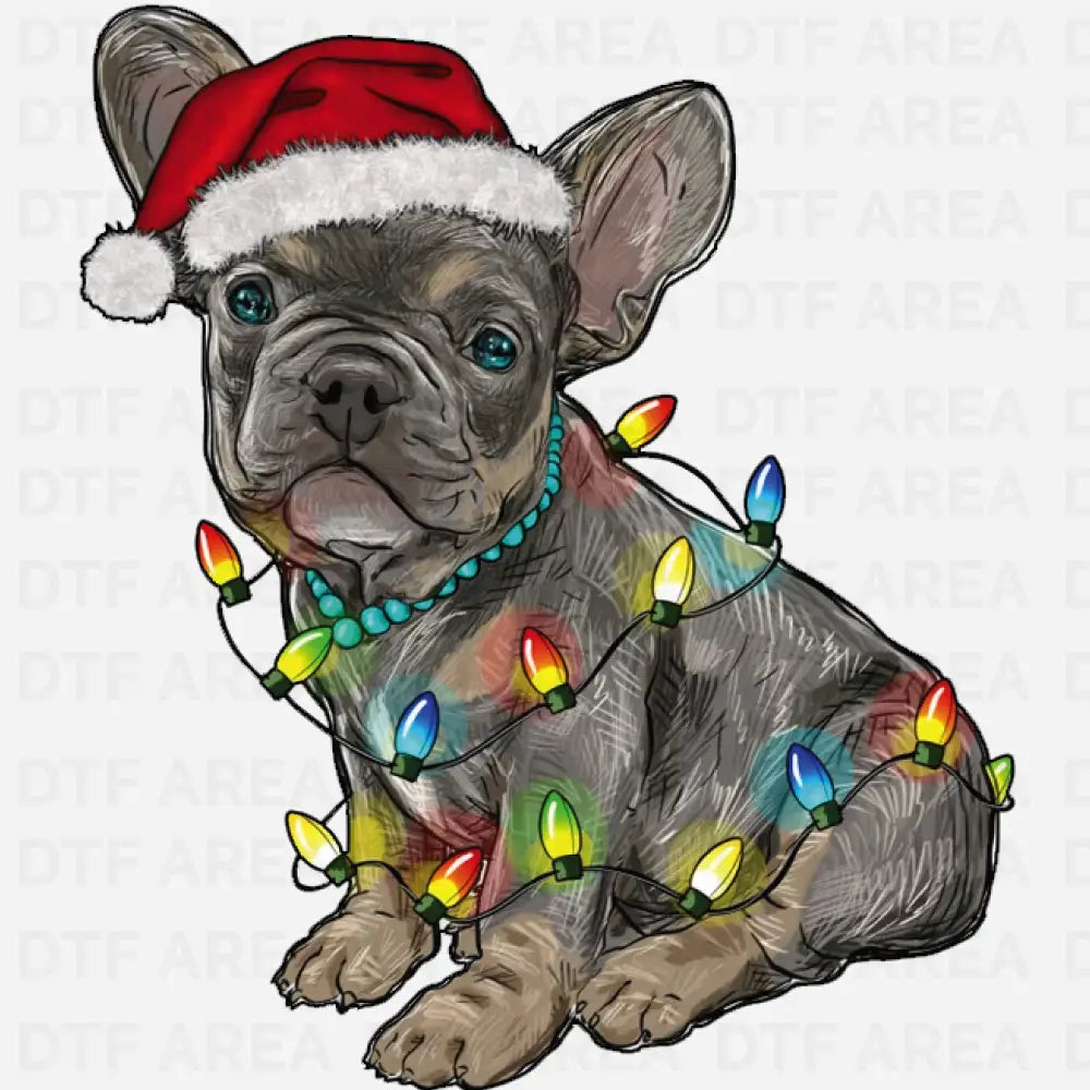 French Bulldog Christmas Shirt, Frenchie Christmas T-Shirt DTF Transfer Ready To Press