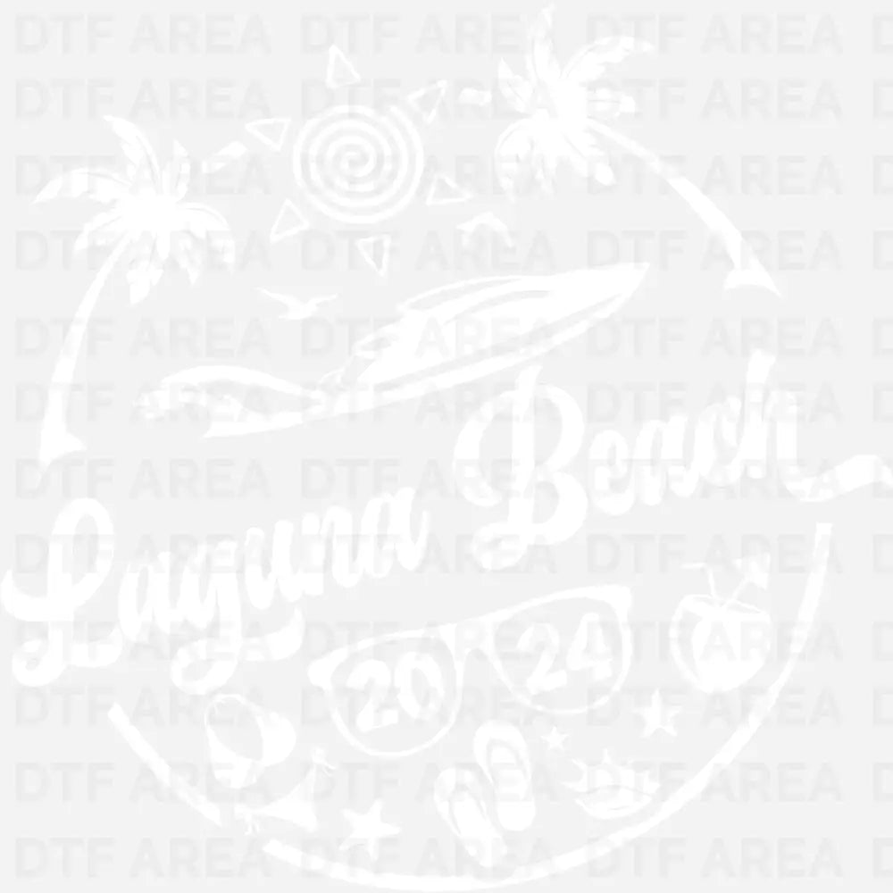 Laguna Beach, Coastal Vibes Design DTF Transfer Ready To Press