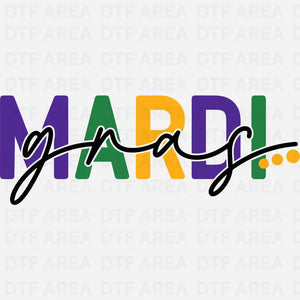 Mardi Gras 2024, Fat Tuesday Saints Design DTF Transfer Ready To Press