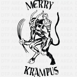 Merry Krampus Christmas Shirt DTF Transfer Ready To Press