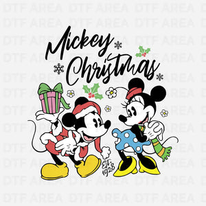 Mickey Christmas Shirt DTF Transfer Ready To Press