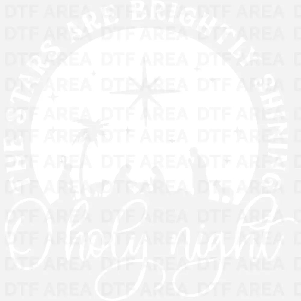 O Holy Night Shirt, Cute Christmas Shirt DTF Transfer Ready To Press