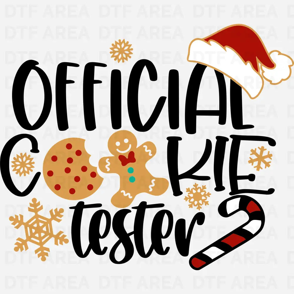 Official Cookie Tester Christmas Sweatshirt DTF Transfer Ready To Press