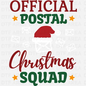 Official Postal Christmas Squad Shirt DTF Transfer Ready To Press