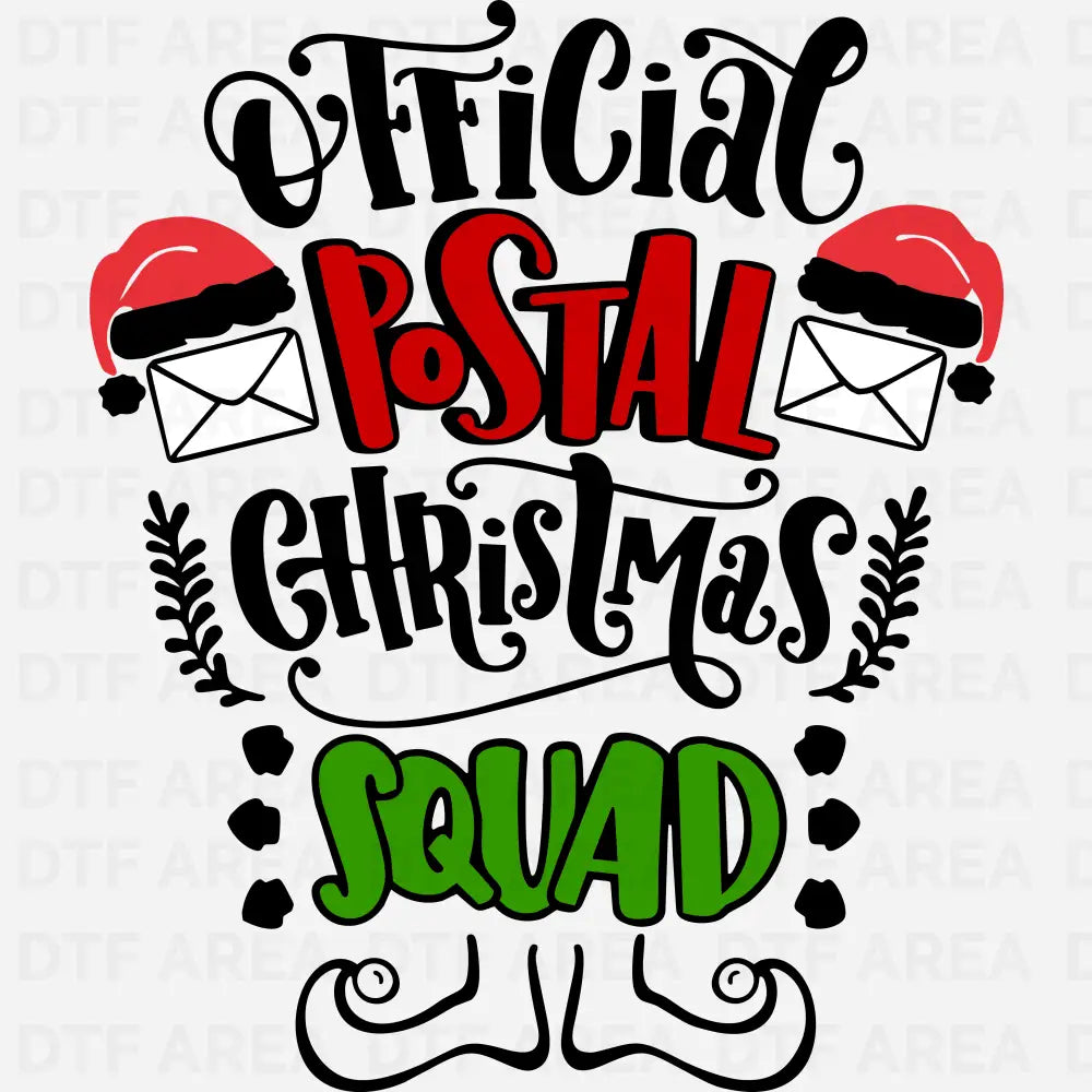 Official Postal Christmas Squad Shirt, Santa's Mail Carrier Tee DTF Transfer Ready To Press