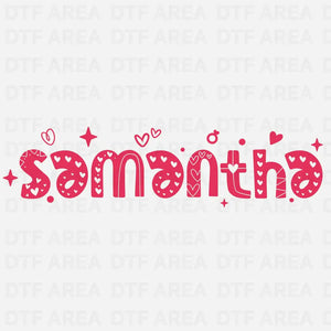 Personalized Kids Valentine Shirt, Custom Name Tee, DTF Transfer Ready To Press