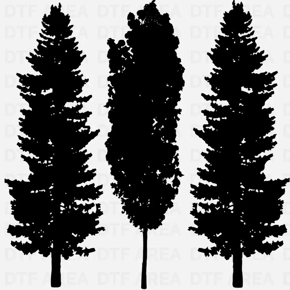 Pine Tree DTF Transfer Ready To Press