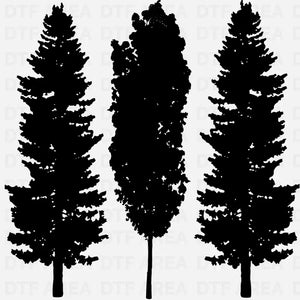 Pine Tree DTF Transfer Ready To Press