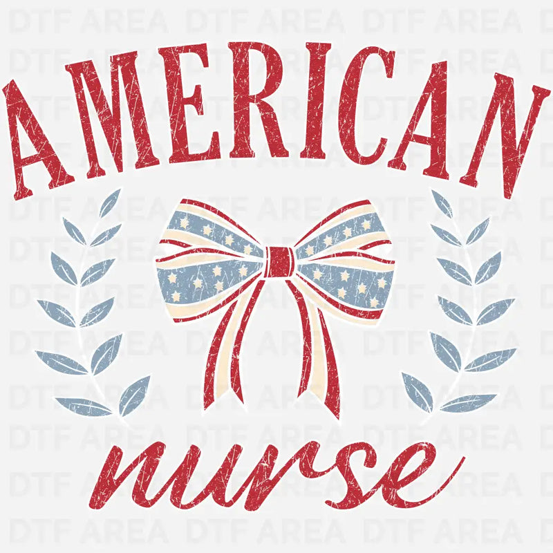 Retro American Nurse Independence Day T-Shirt DTF Transfer Ready To Press