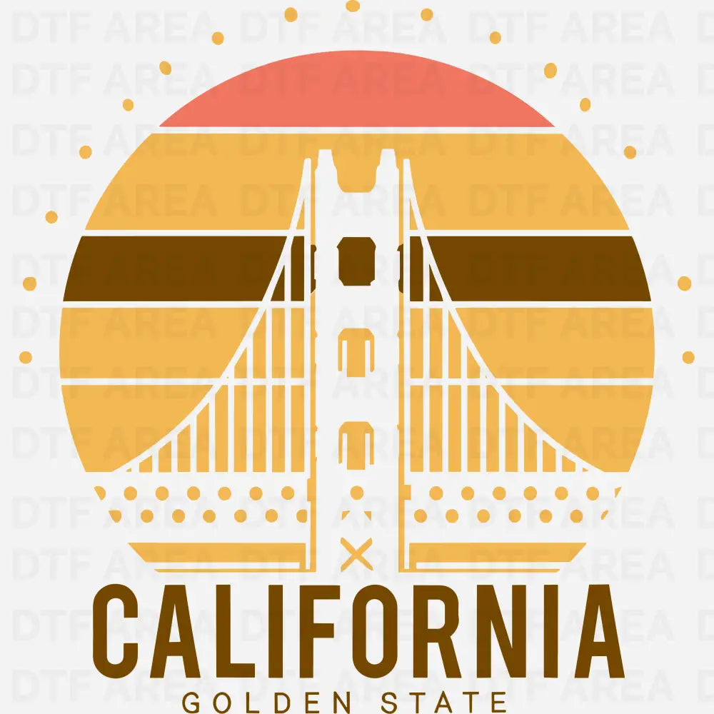 Retro California Shirt DTF Transfer Ready To Press