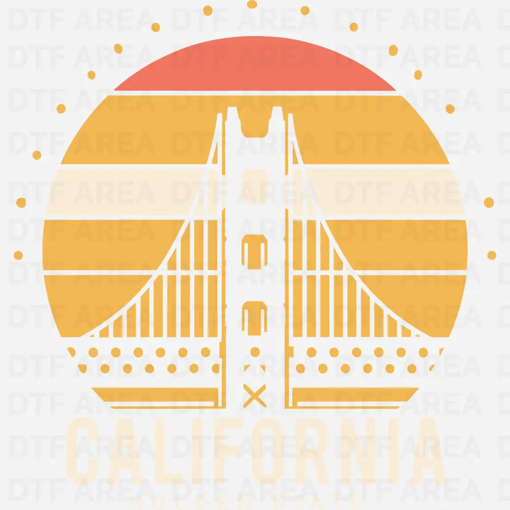 Retro California Shirt DTF Transfer Ready To Press