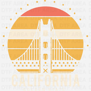 Retro California Shirt DTF Transfer Ready To Press