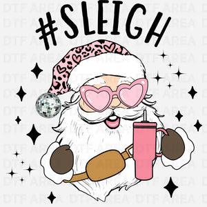 Sleigh Santa Sweatshirt Christmas DTF Transfer Ready To Press