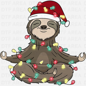 Sloth Christmas Shirt, Merry Slothmas T-Shirt DTF Transfer Ready To Press