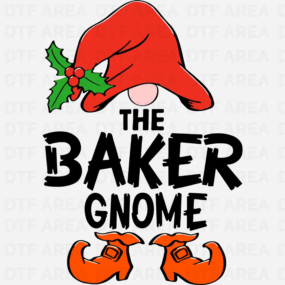 The Baker Gnome T-Shirt, Christmas Baking Squad Tee DTF Transfer Ready To Press