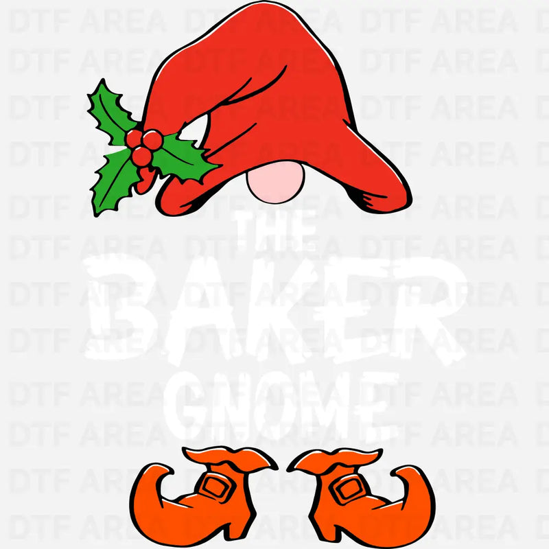 The Baker Gnome T-Shirt, Christmas Baking Squad Tee DTF Transfer Ready To Press