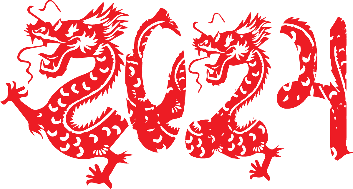 Chinese Lunar New Year 2024, Dragon Design DTF Transfer Ready To Press